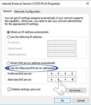 Thay đổi DNS để truy cập link vào GDWBET