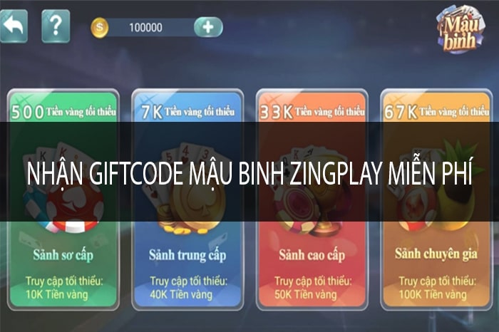 Nhận mã code mậu binh ZingPlay