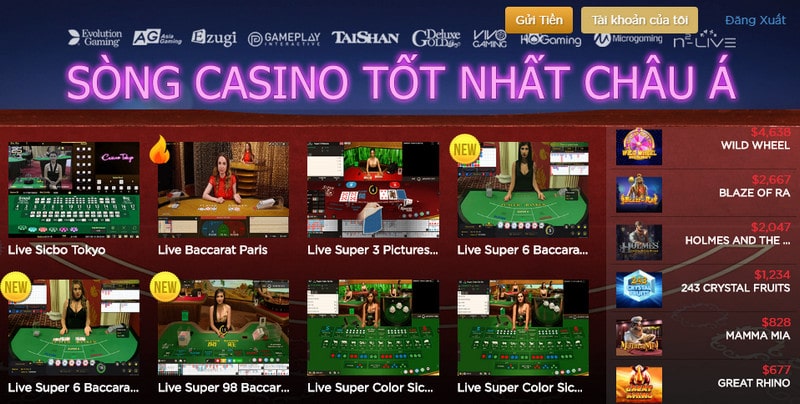 Sảnh game Live casino house