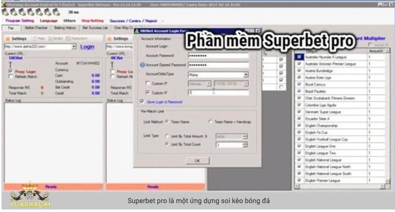 Phần mềm Superbet Pro